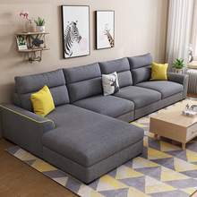 欧阁斯现代简约科技布沙发组合客厅小户型三人位转角轻奢沙发家具
