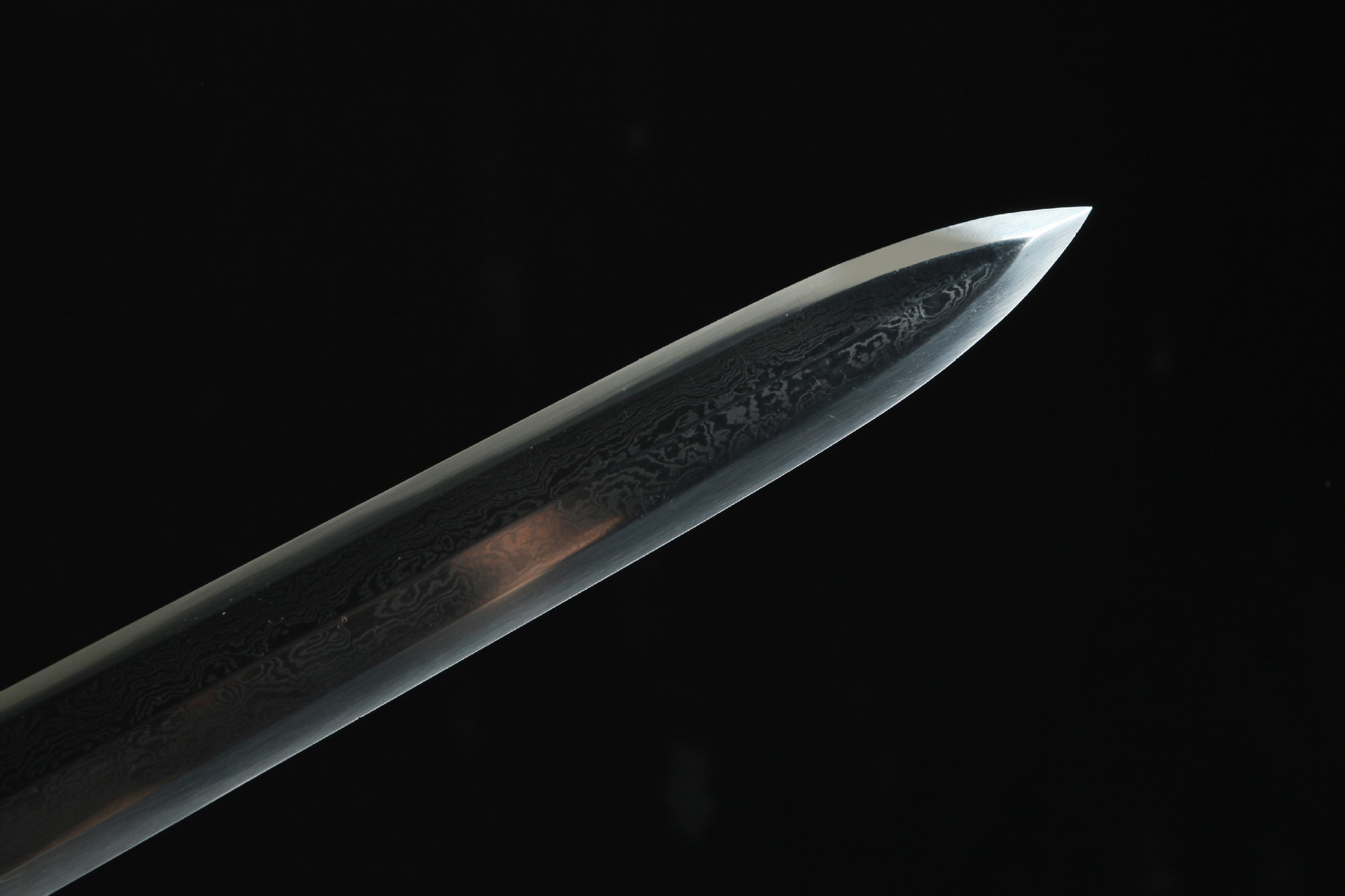 龙泉市刀剑花纹钢一体清剑重剑防身手工锻打八面唐剑冷兵器未开刃