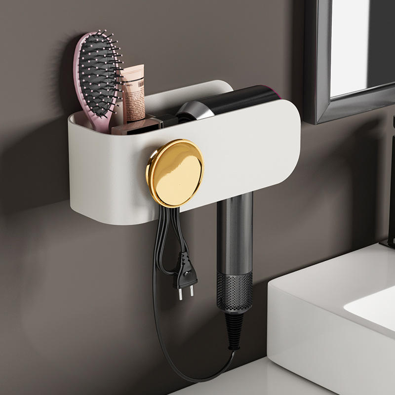 挂电吹风机置物架子卫生间厕所置物架吹风机架免打孔壁挂风筒架