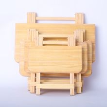 实木可折叠桌家用餐桌简易便携式饭桌出租房正方形小户型吃饭桌子