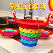 小怪兽彩虹过滤网厨房水槽水池通用垃圾滤网洗菜盆下水道防堵