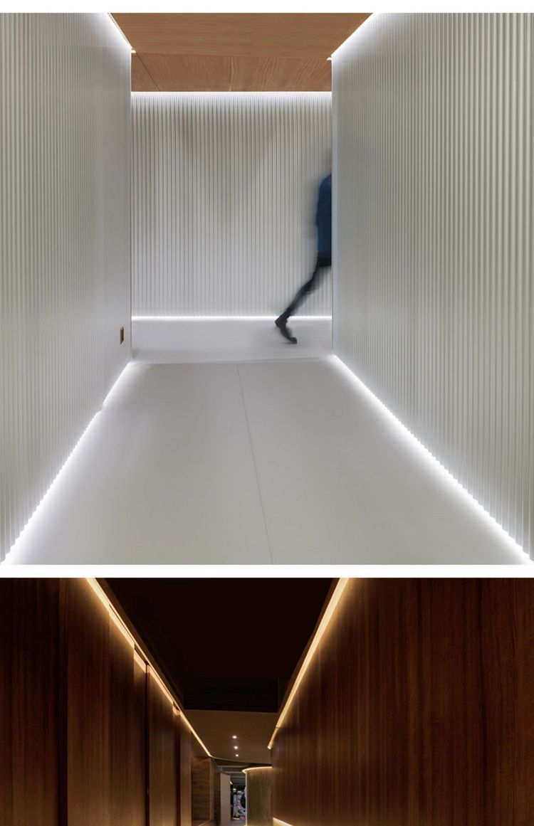 黑色金色银色铝合金踢脚线灯带led灯地脚线嵌入式暗装灯带