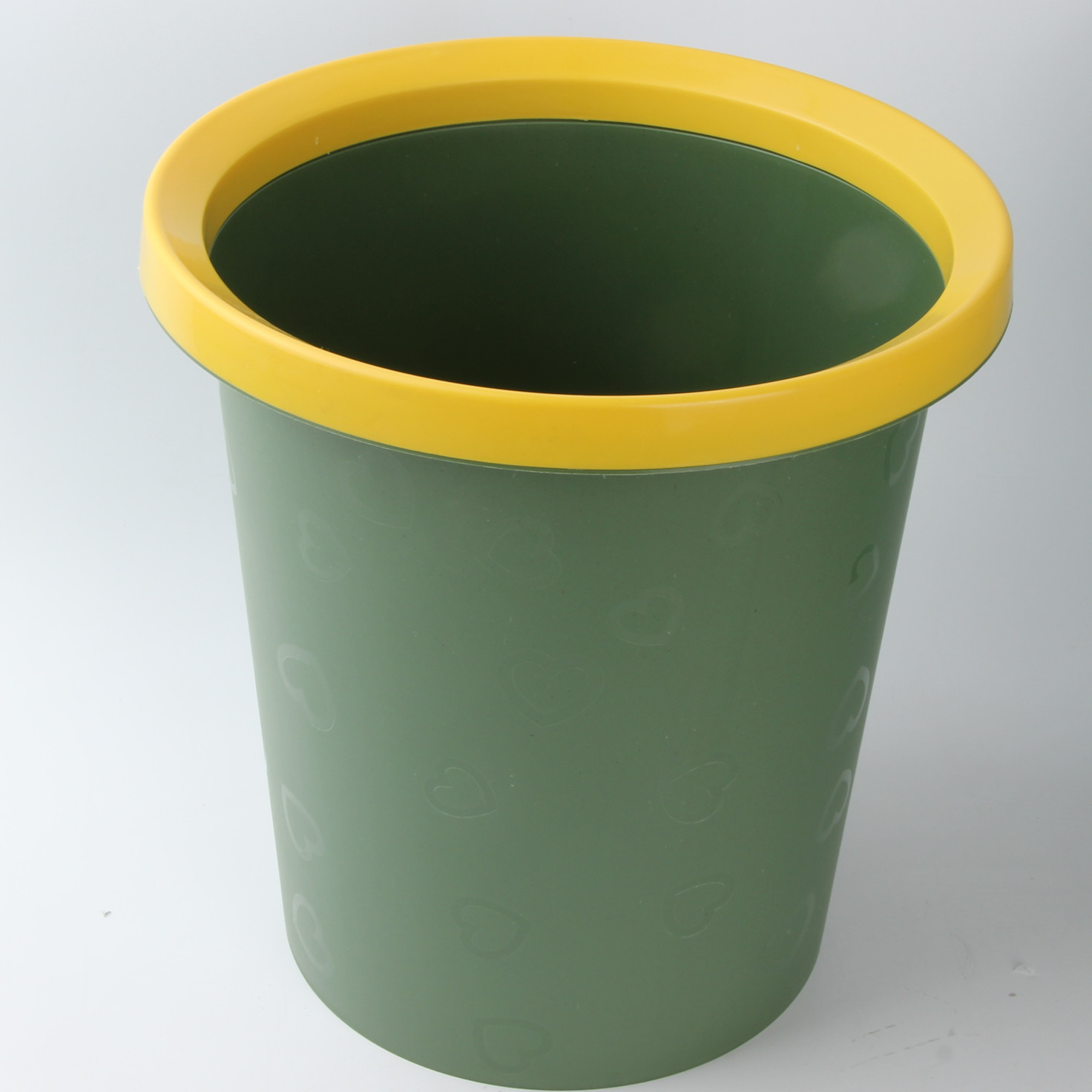 604彩色爱心压圈垃圾桶 5元店家居日用品货源 塑料制品批发 赠品