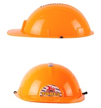 儿童仿真工程工地帽子 头盔可穿戴工程帽过家家角色扮演工具玩具