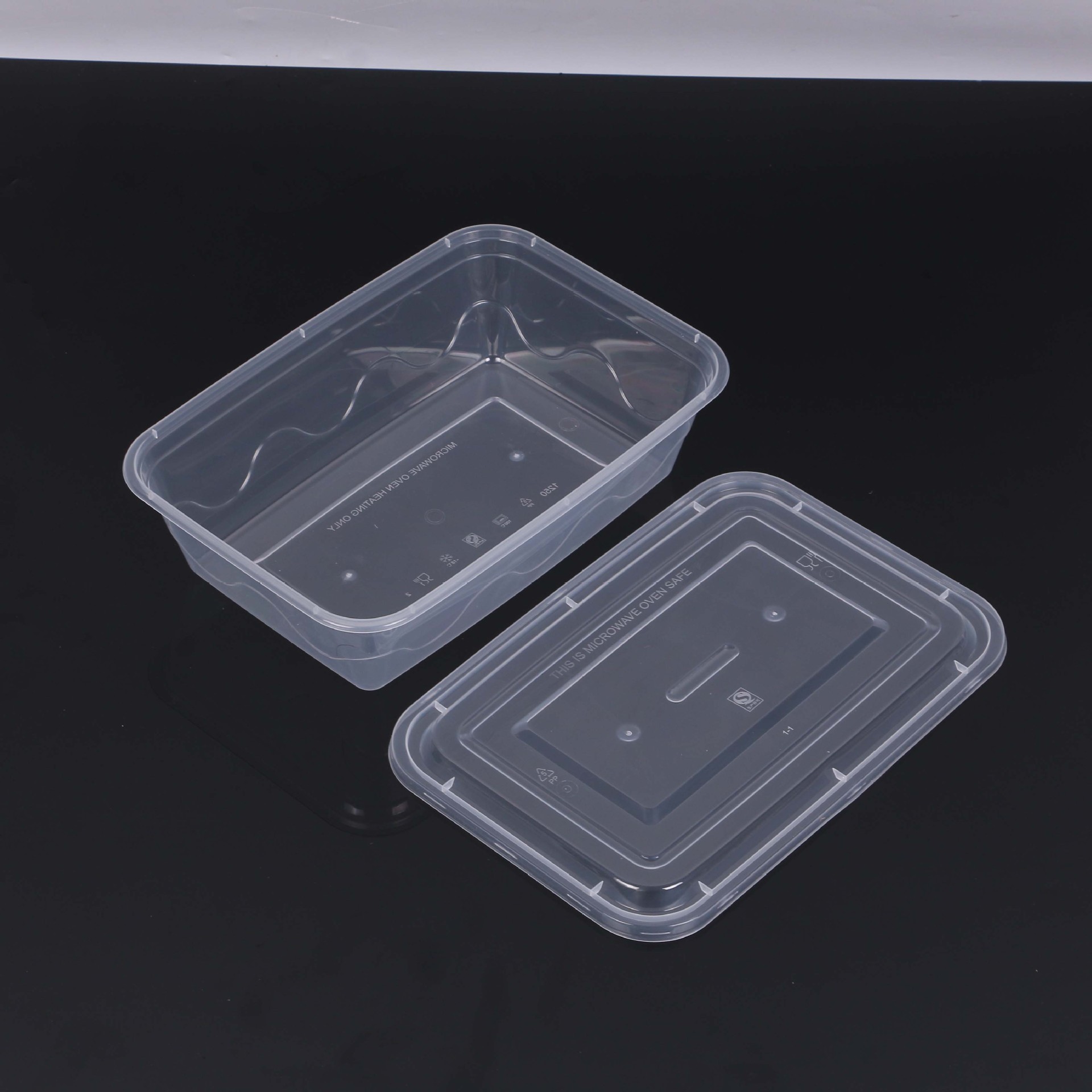 盖浇饭打包盒烤肉拌饭餐盒外卖打包盒厂家批发一次性加厚塑料餐盒