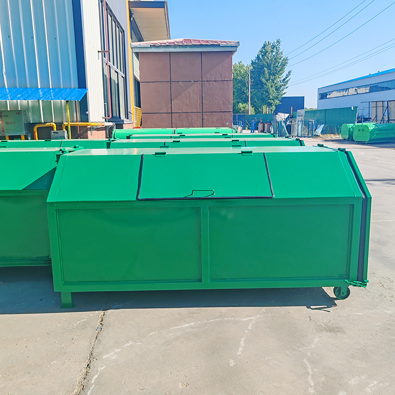 街道铁皮中转垃圾收集器 小区户外车载钩臂式垃圾箱 多款可选