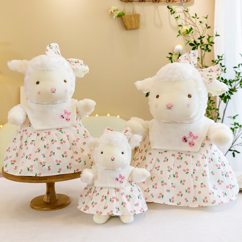 Spring Sweet Cute Series Lamb Doll Plush Toy Doll Toys for Schoolgirls and Children Cute Sheep