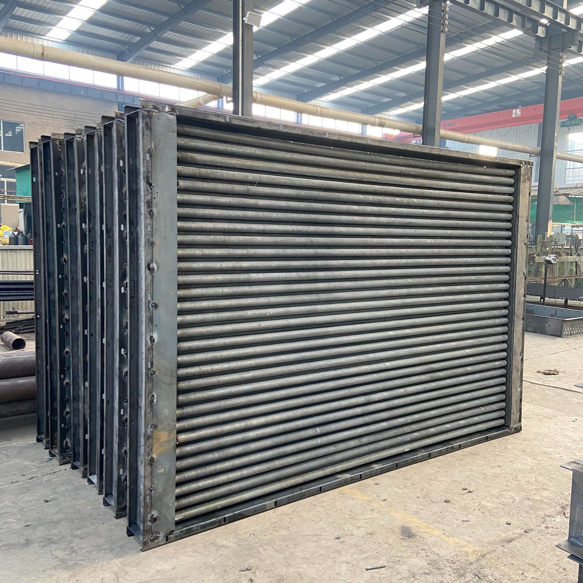 多排管翅片管换热器 蒸汽散热器 空气热交换器多排管散热器