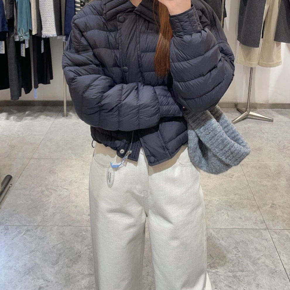 90白鸭绒轻薄翻领短款羽绒服女2025年冬季新款小个子韩版甜美外套