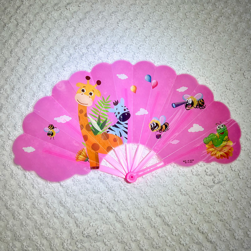 Summer Cute Cartoon Fan Children's Folding Fan Portable Plastic Folding Fan Student Small Gift