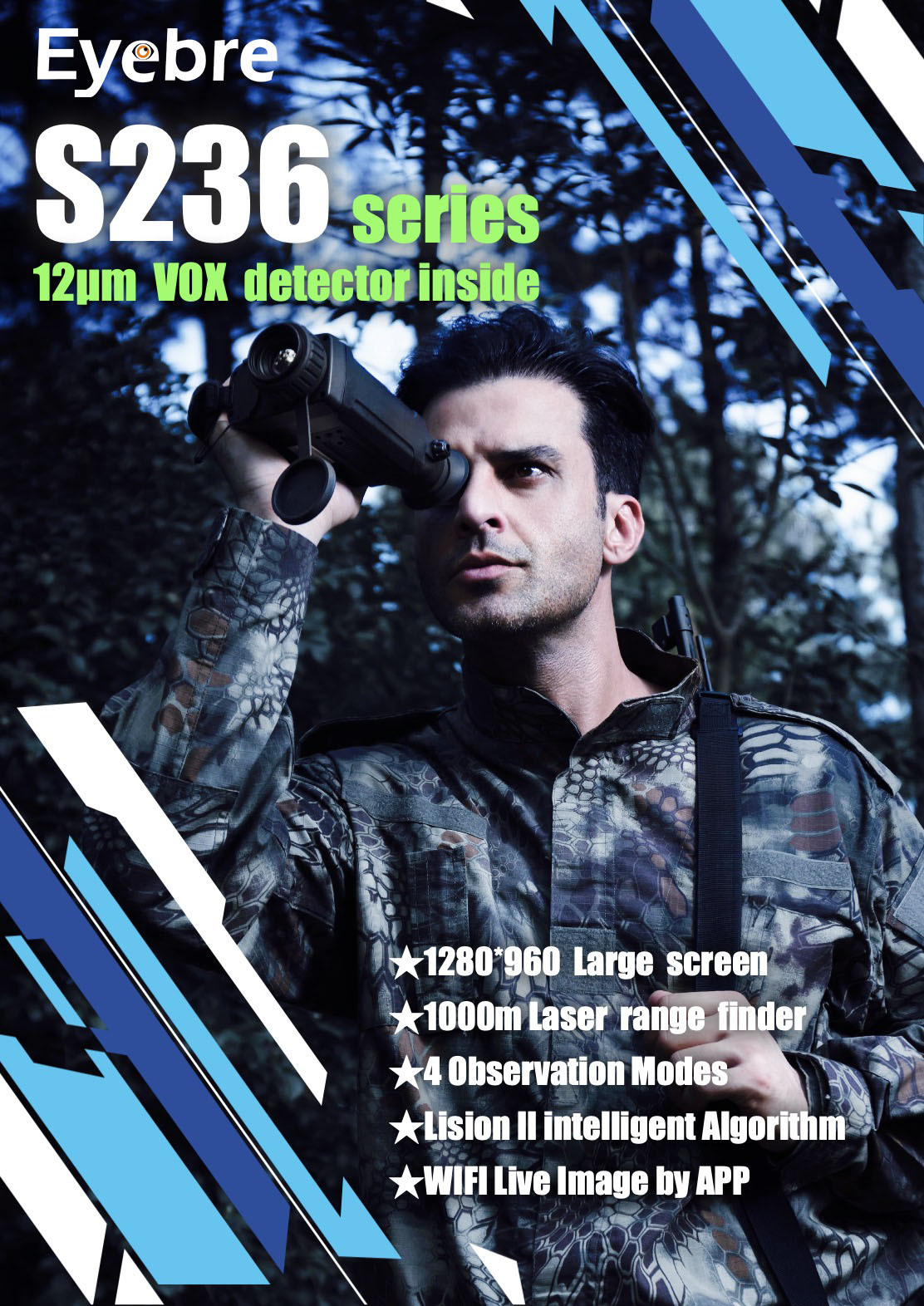 s236热成像瞄准镜红外线夜视仪高清高倍单筒户外夜间狩猎穿墙