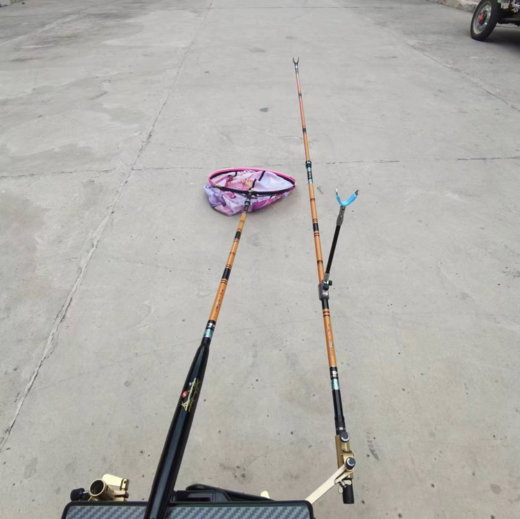 竞技竹节碳素支架2米高碳钓鱼竿架杆钓箱两用支架轻硬台钓支架