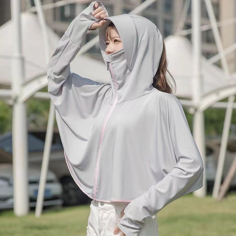 Sun Protection Clothing for Women Summer New Riding Sun Protection Hooded Breathable Sun Protection Shirt Driving Sun Protection Shawl Sun-Protective Clothing