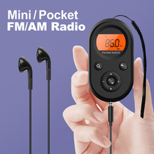 新品 跨境袖珍迷你mini版便携收音机小充电款带背光FM/AM 外贸货