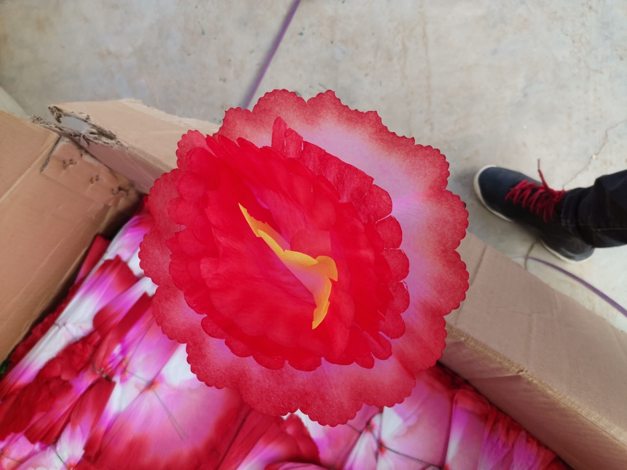 纸花花头8寸殡葬用品白事用品清明扫墓烧纸花圈寿衣纸扎纸活丧葬