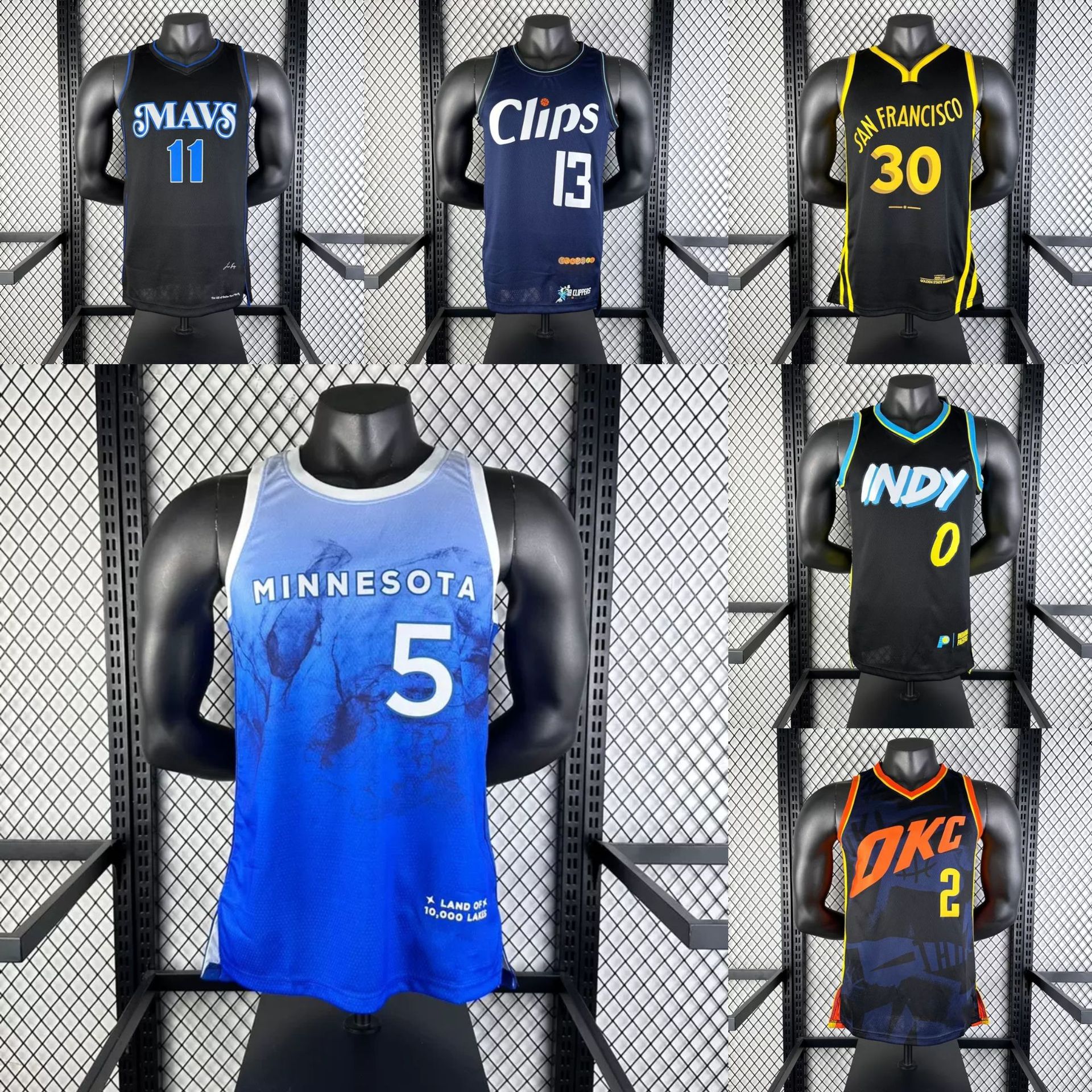 2324城市版各队球星球衣欧文东契奇亚爱德华兹文班亚马一件代发