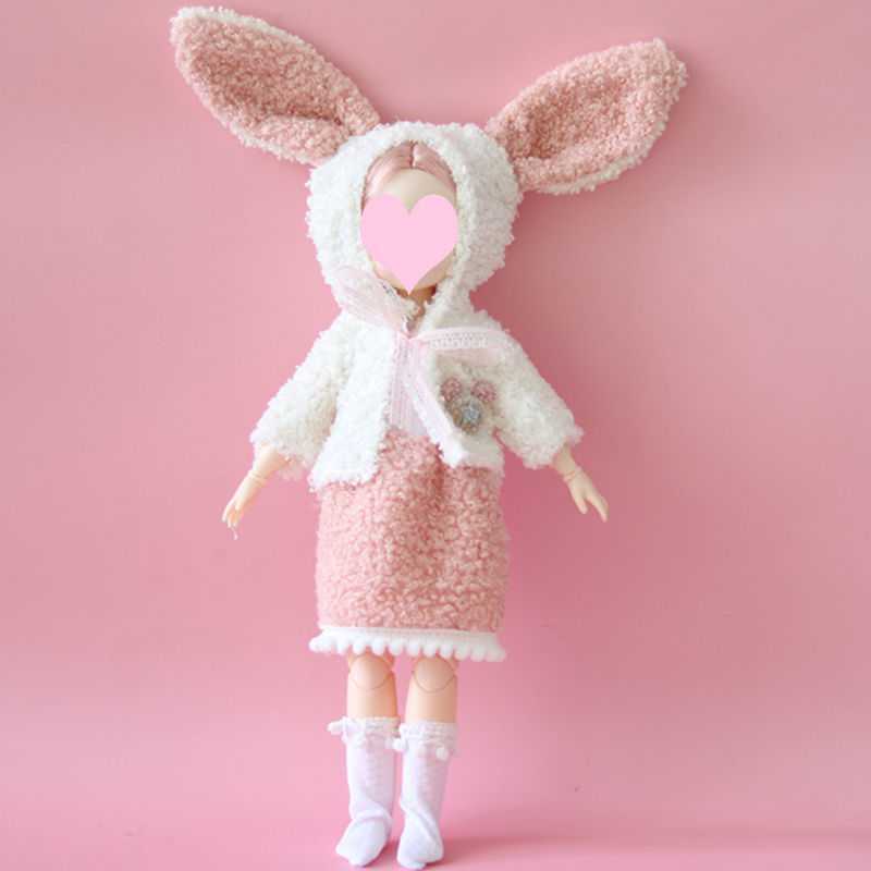 6分bjd娃衣30厘米娃娃衣服胖娃娃裙子牛仔裤套装女孩过家家玩具