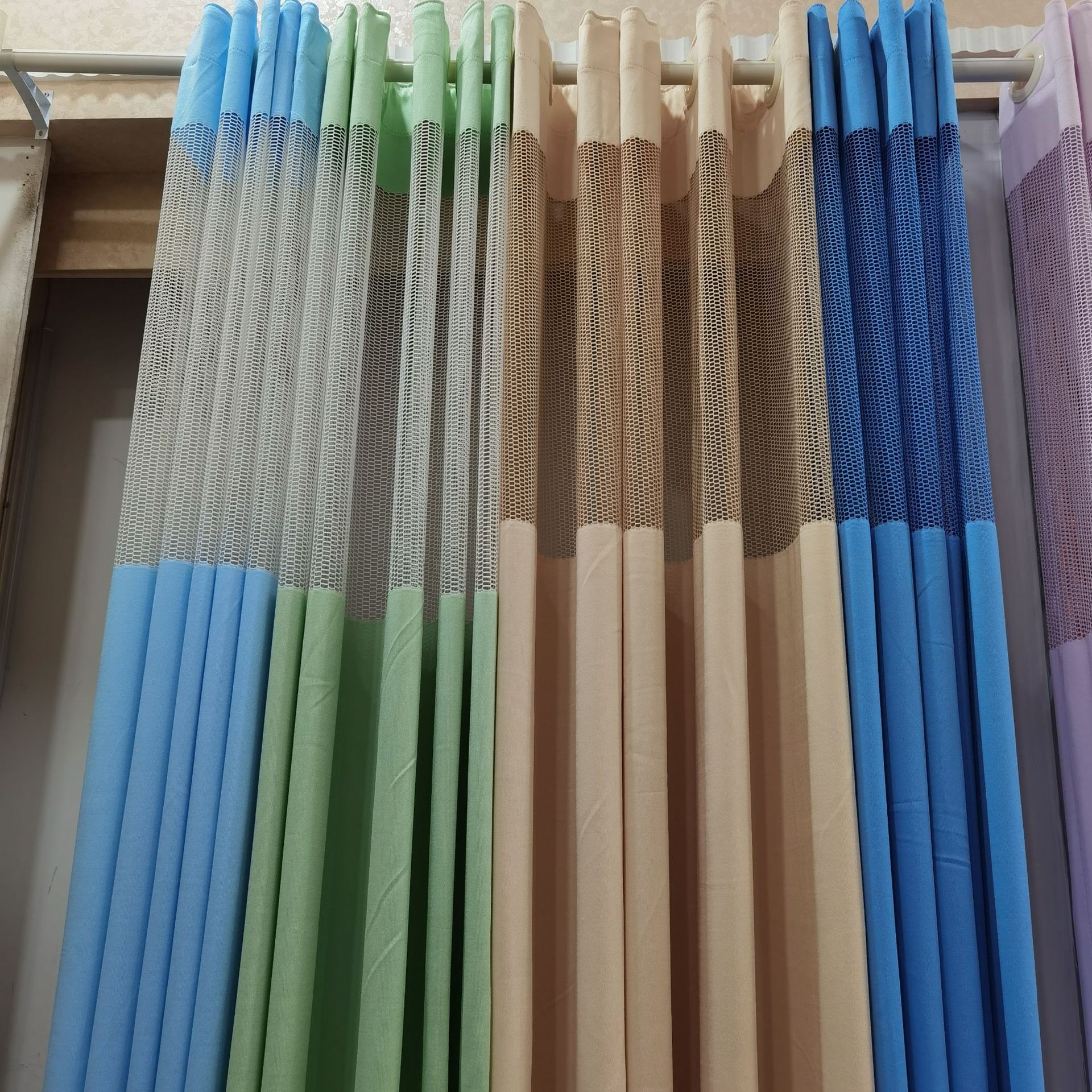 不透美容院隔断帘医院专用隔帘u型拉帘医用帘窗帘房间卧室养生馆