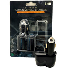 厂家快速双USB点烟器带安全锤功能车载充电器汽车手机充电头5V3A
