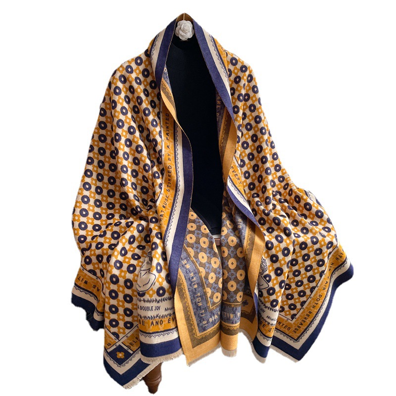 Air-Conditioned Room Shawl Outer Match Women's Summer Office Nap Blanket Winter Blanket Cashmere-like Dual-Use Warm Scarf