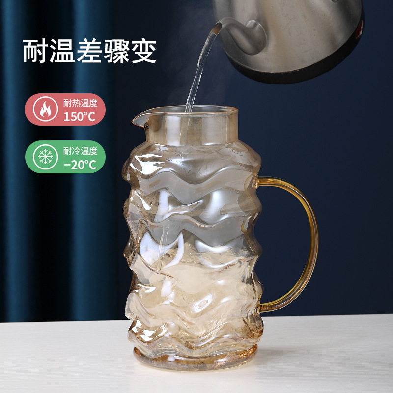 Thickened Water Pitcher Glass Explosion-Proof Nordic Creative Home Large Capacity Scented Teapot Cold Boiled Water Cold Water Jar Set