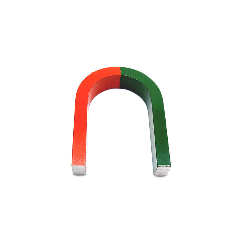 u型磁铁教学用具学生实验马蹄形吸铁石u型条形教学磁红蓝色ns磁铁