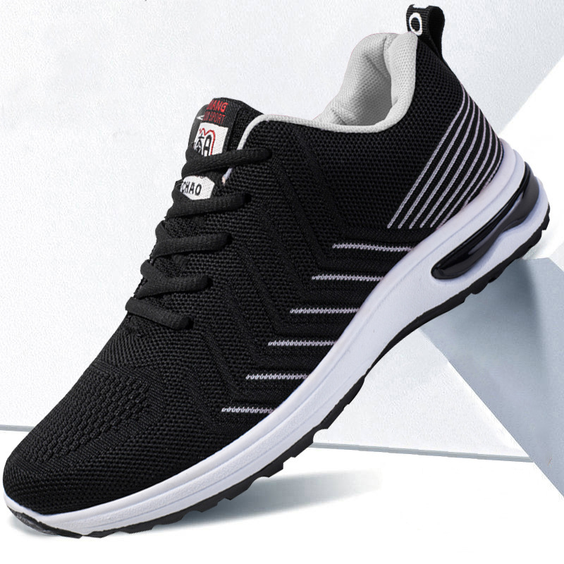 Men's Shoes 2023 New Flat Knitted Shoe Uppers Men's Shoes Soft Bottom Running Casual Shoes Men's Fashion Sports