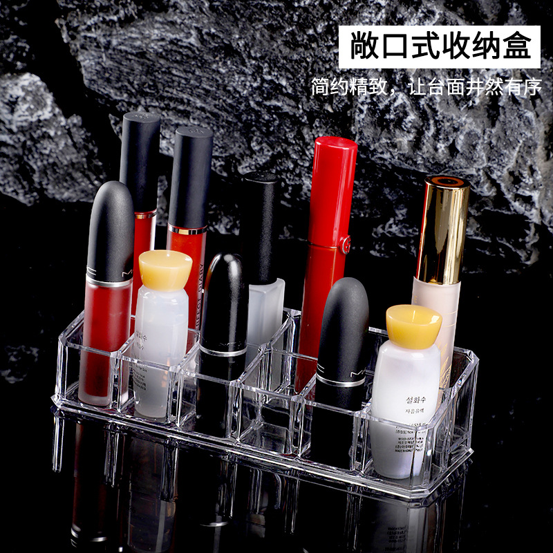 Transparent PS Cosmetics Desktop Dresser Finishing Box Storage Box Open Lipstick Canned Nails Storage Box