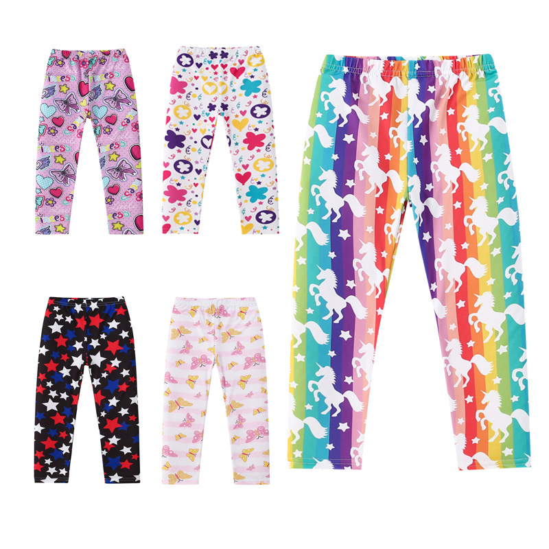 2025新款儿童打底裤女童夏季薄款牛奶丝可外穿女童春款九分裤春秋