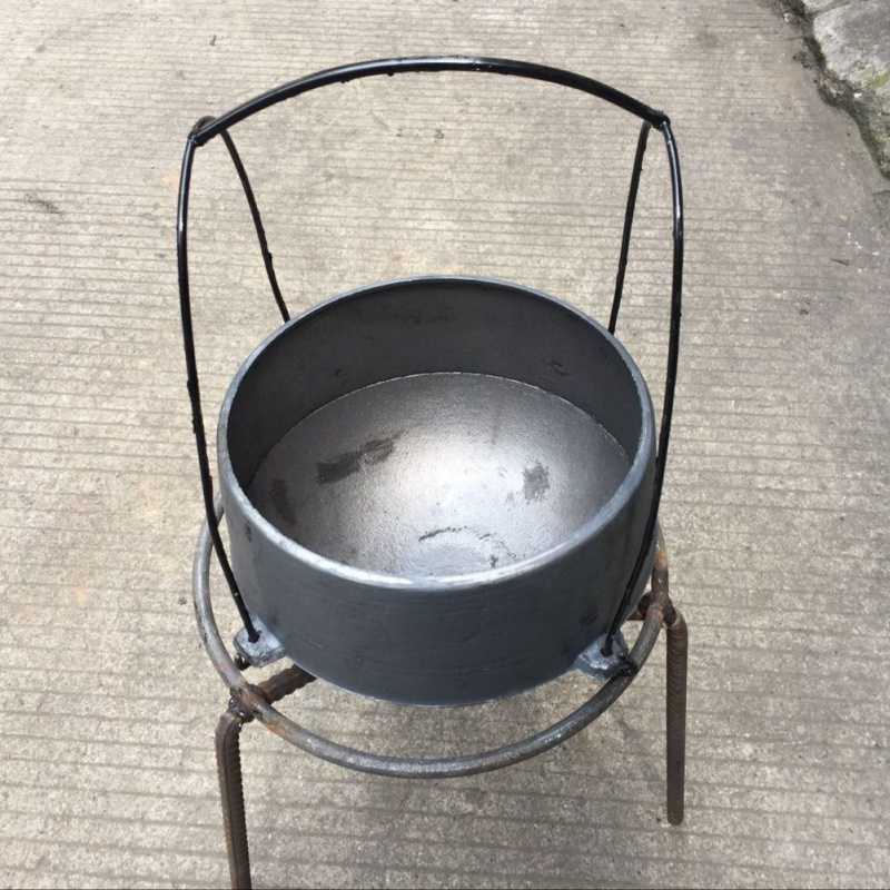 传统老式生铁鼎锅鼎罐煲汤锅铸铁鼎罐炖锅吊锅生铁煮饭顶罐柴火锅