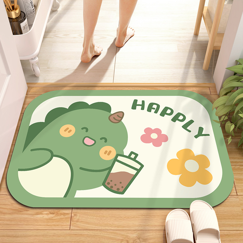 Diatom Ooze Absorbent Soft Mat Bathroom Bathroom Entrance Mat Non-Slip Floor Mat Toilet Toilet Rug Household