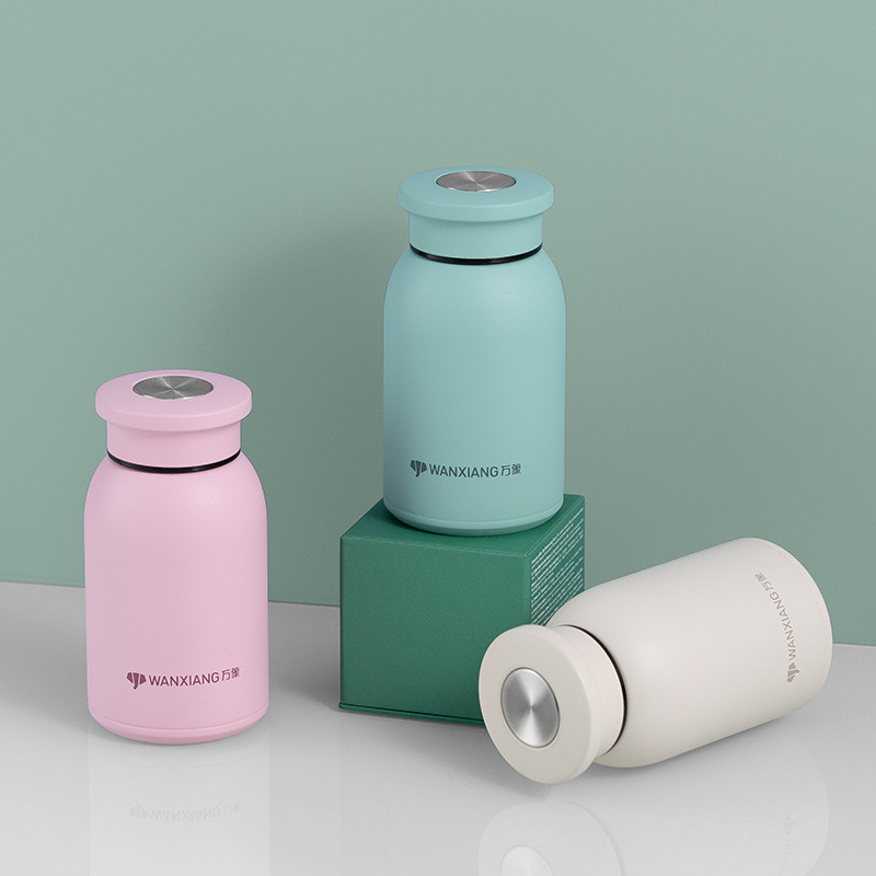 万象 保温杯高颜值学生保温杯女士便携儿童时尚迷你杯子随手杯