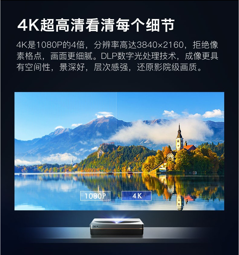 长虹(changhong)d5ur 4k激光电视家庭影院激光投影机高亮超短焦