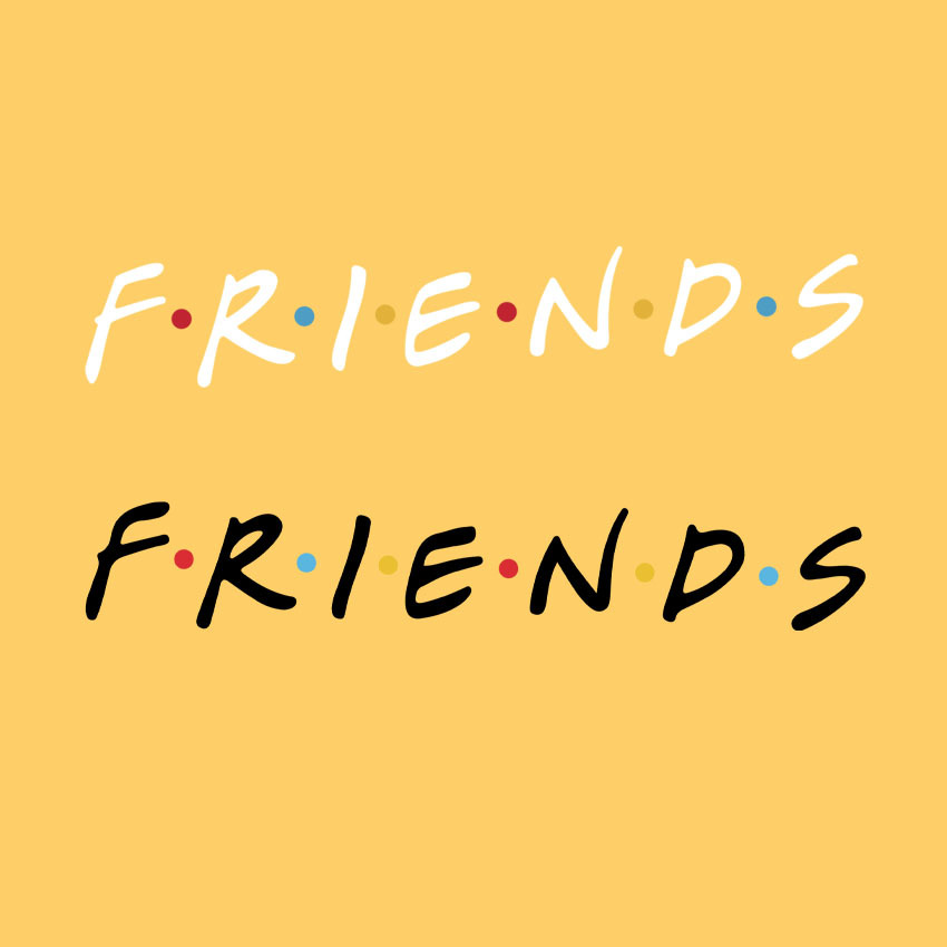亚马逊热销经典美剧老友记friends烫画热转印烫画贴a级柯式烫画贴