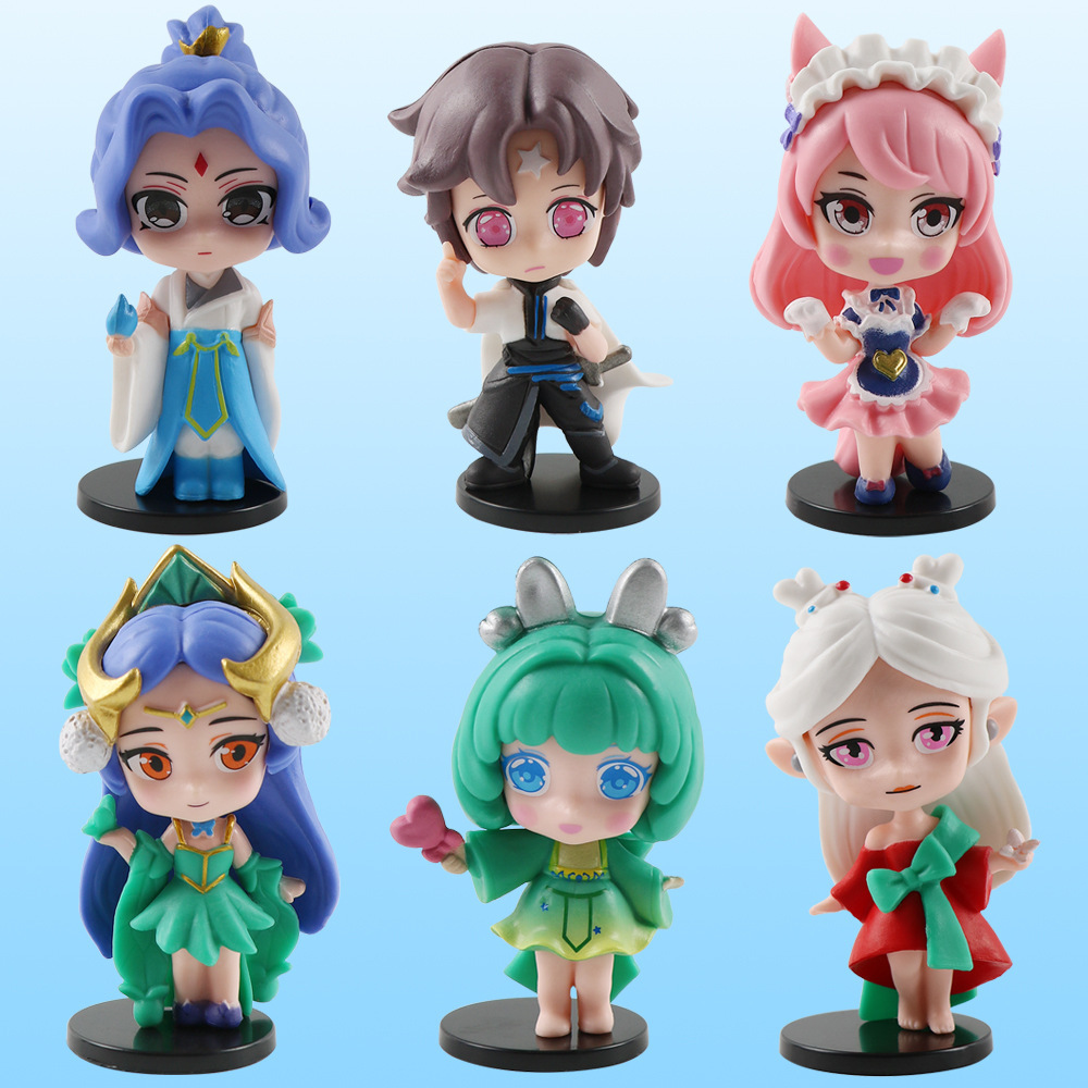 新款王者荣耀手办瑶妹蔡文姬貂蝉游戏周边pvc公仔q版玩具摆件批发