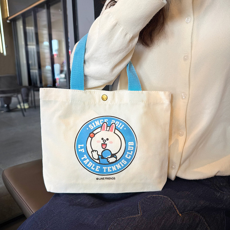 原创可妮兔手提袋卡通布朗熊正版授权帆布包女新款饭盒袋一件代发