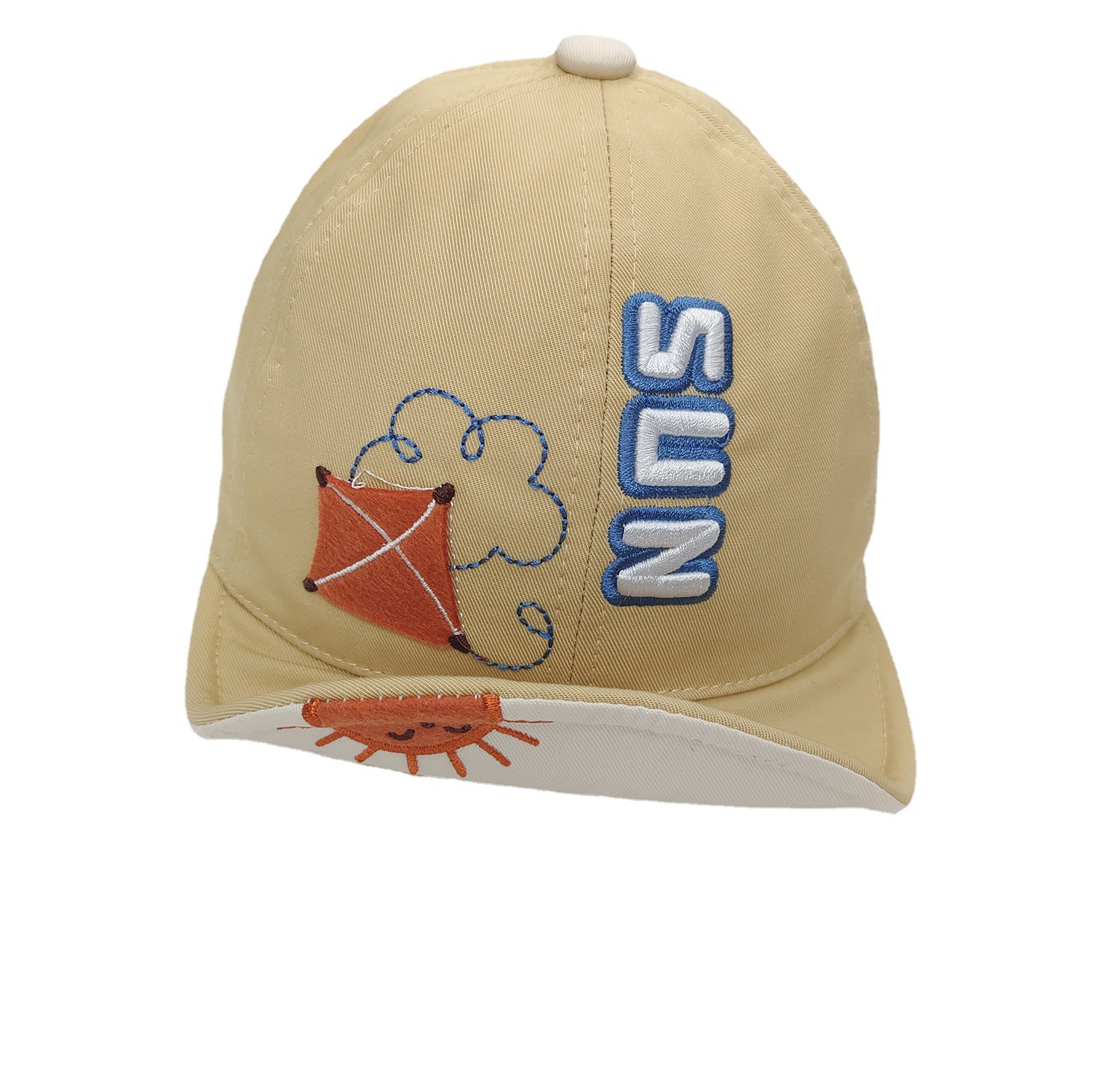 Children's Sun Hat Dudula Children's Sun-Proof Peaked Cap Kite Embroidered Hat with Tongue