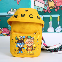 新款网红面包超人亲子包时尚韩版单肩斜挎包可爱卡通帆布儿童包