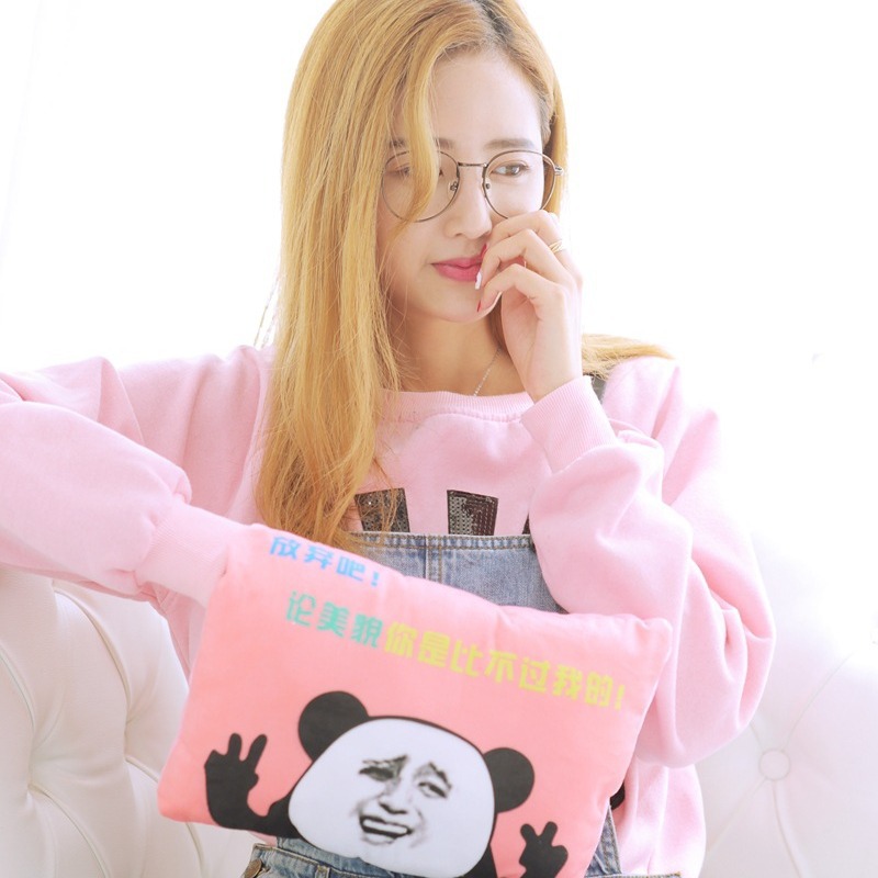 毛绒卡通防爆电暖手宝表情包暖手捂电热水袋暖水袋双插手兔绒