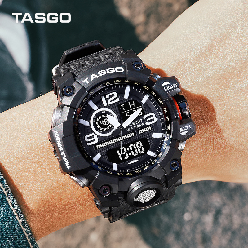 tasgo特斯高品牌t120防水夜光电子手表防水青少年手表专业厂家