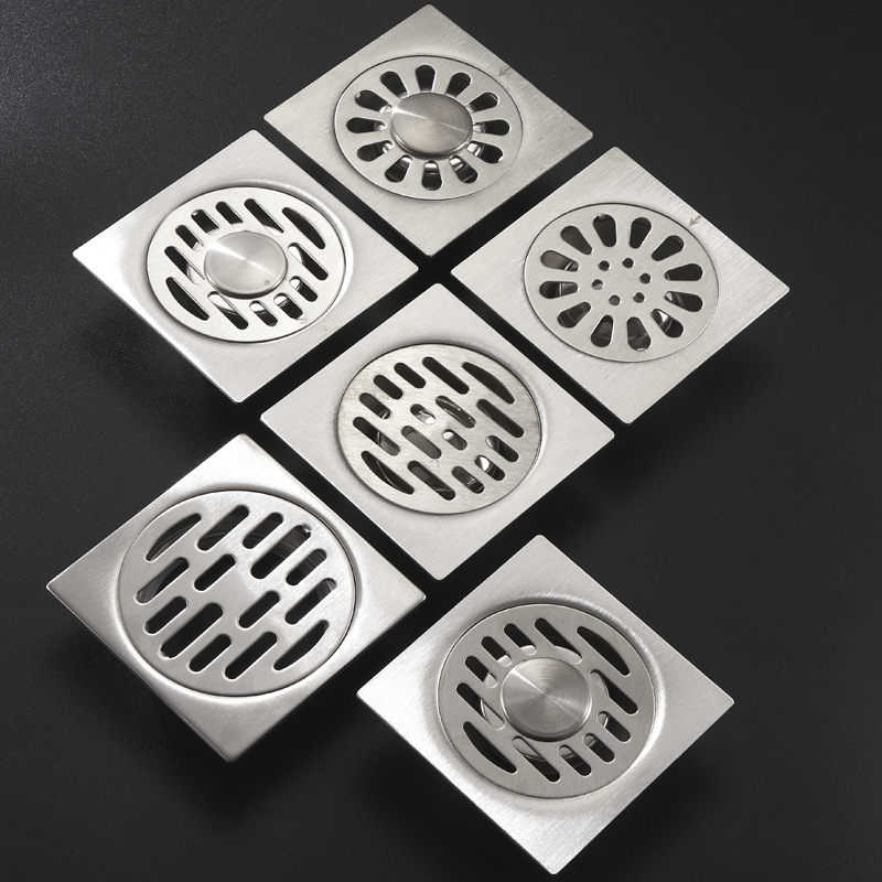 不锈钢地漏卫生间dn50防臭地漏沐浴房方形洗衣机两用工程地漏