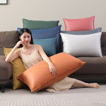长方形科技布抱枕客厅沙发靠枕靠背枕头腰枕大靠垫皮枕套罩不含岷