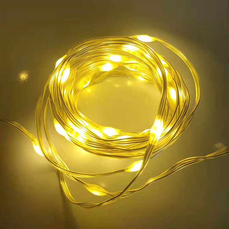 新款led皮线灯串户外防水太阳能灯庭院草坪装饰灯低压工程彩灯串