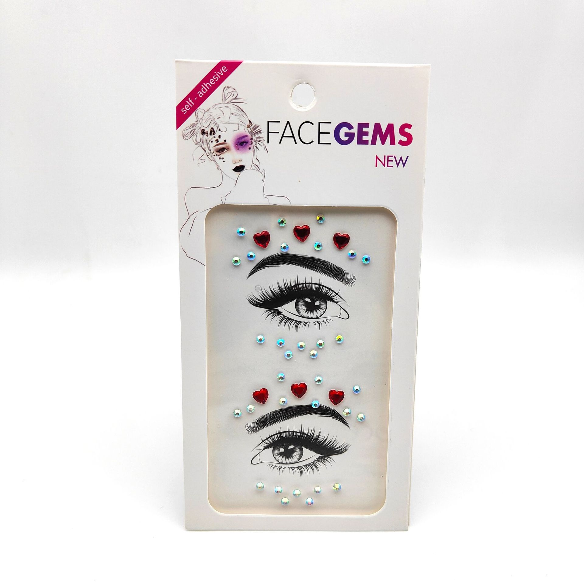 Cross-Border Makeup Performance Facial Eye Makeup Diamond Tattoo Stickers Resin Eyebrow Diamond Acrylic Diamond Stickers AB Color