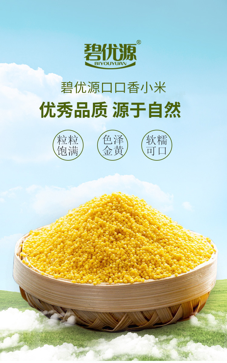 碧优源口口香黄小米新米大金苗赤峰特产农家糯小米五谷杂粮粥5斤