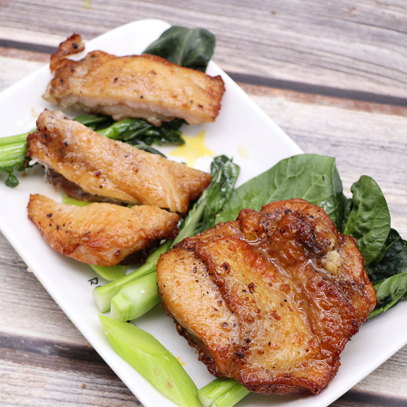 千般就1.5kg黑椒脆皮鸡扒奥尔良带皮鸡排商用冷冻煎炸食材10片/包