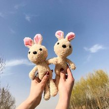 可爱毛绒兔兔公仔挂件小兔子女生背包泰迪绒白兔玩偶包包服装挂饰
