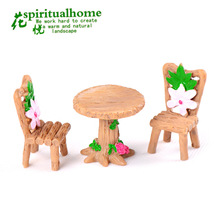 苔藓微景观 多肉植物摆件 木头桌椅  树脂工艺 小摆件DIY材料