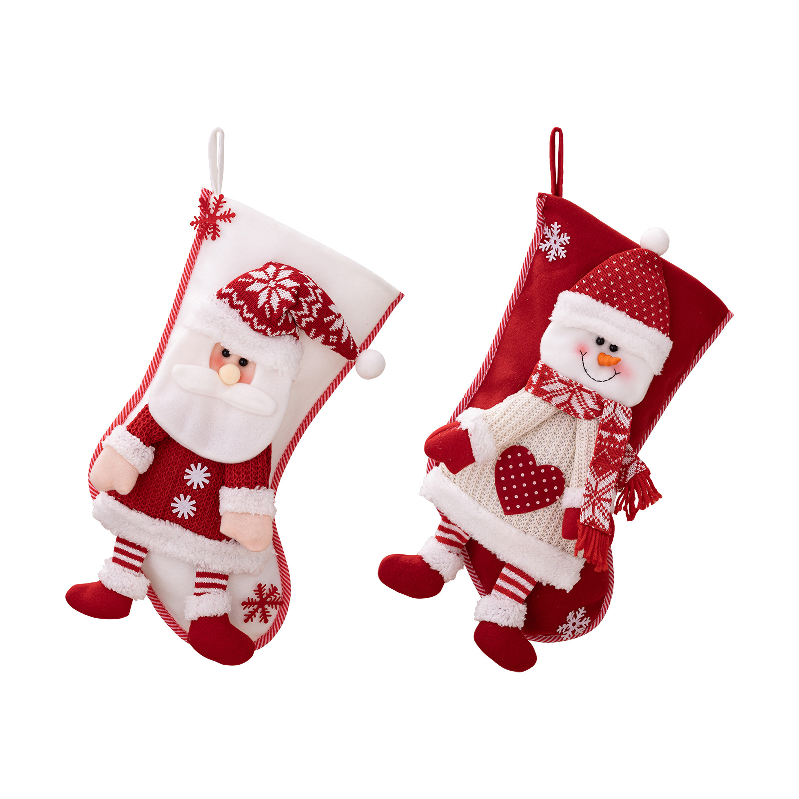 Cross-Border New Christmas Decoration Supplies Nordic High-End Christmas Socks Elderly Gift Bag Snowman Gift Bag