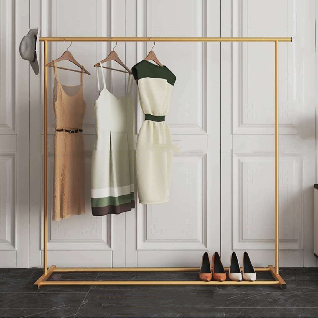 衣架落地立式晾衣架家用卧室挂衣架衣服架子落地网红服装店展示架